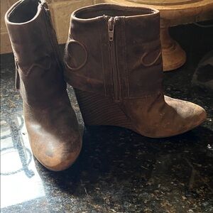 Carlos by Carlos Santana Dark Brown Wedge Boots